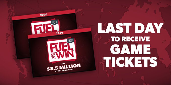YKCOOP's tweet image. Last day for #FuelUpToWin game tickets! Reminder: Enter pins online by May 3, Collect to Win cards need to be in by May 11, and - JUST ANNOUNCED - Instant Win redemptions are extended to June 13 #FUTW