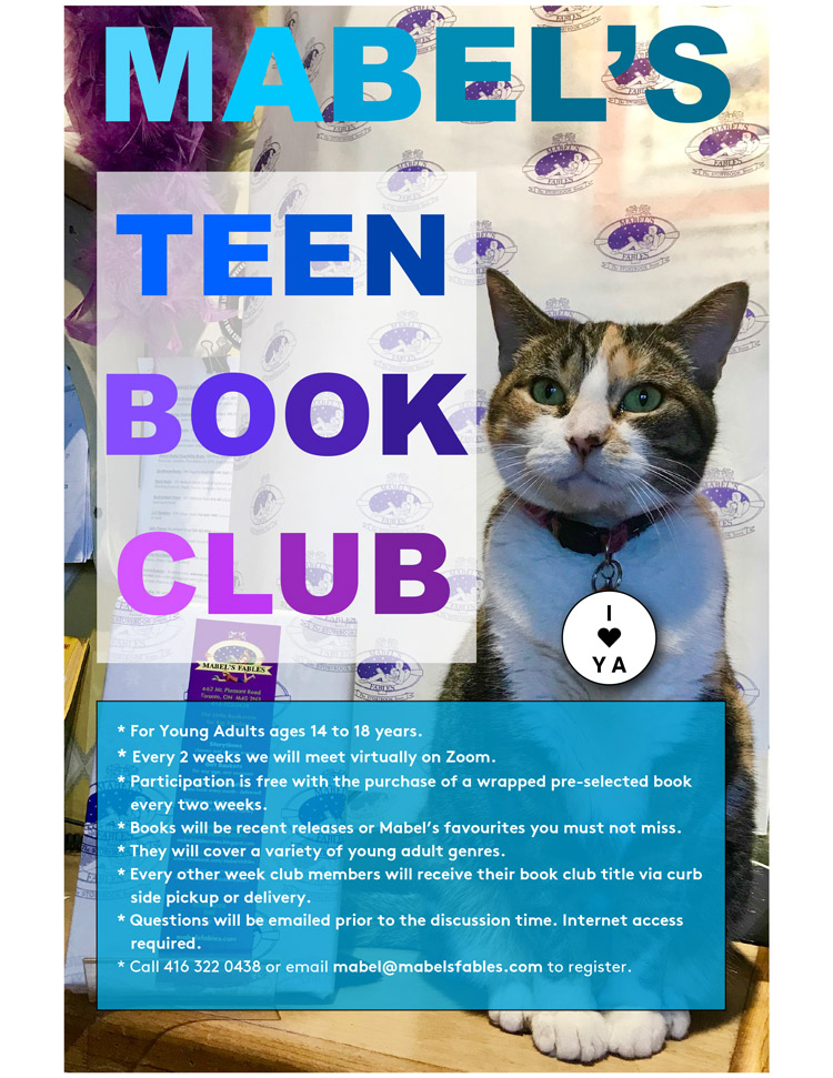 Mabel's Fables (@mabelsfables) on Twitter photo Got a bored teen at home? No longer! Sign them up for Mabel's Fables Teen Book club; free with the purchase of a book every 2 weeks. For ages 13-18. Call 416 322 0438 or email mabel@mabelsfables.com to register. #shoplocal #indiebookstore #savemabelsfables Got a bored teen at home? No longer! Sign them up for Mabel's Fables Teen Book club; free with the purchase of a book every 2 weeks. For ages 13-18. Call 416 322 0438 or email mabel@mabelsfables.com to register. #shoplocal #indiebookstore #savemabelsfables