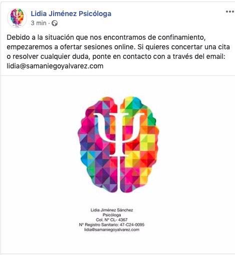 FisioSYA's tweet photo. Podrás iniciar o seguir las consultas con nuestra psicóloga a través de la modalidad online. Contacto: lidia@samaniegoyalvarez.com https://t.co/iB8KWcm0BI