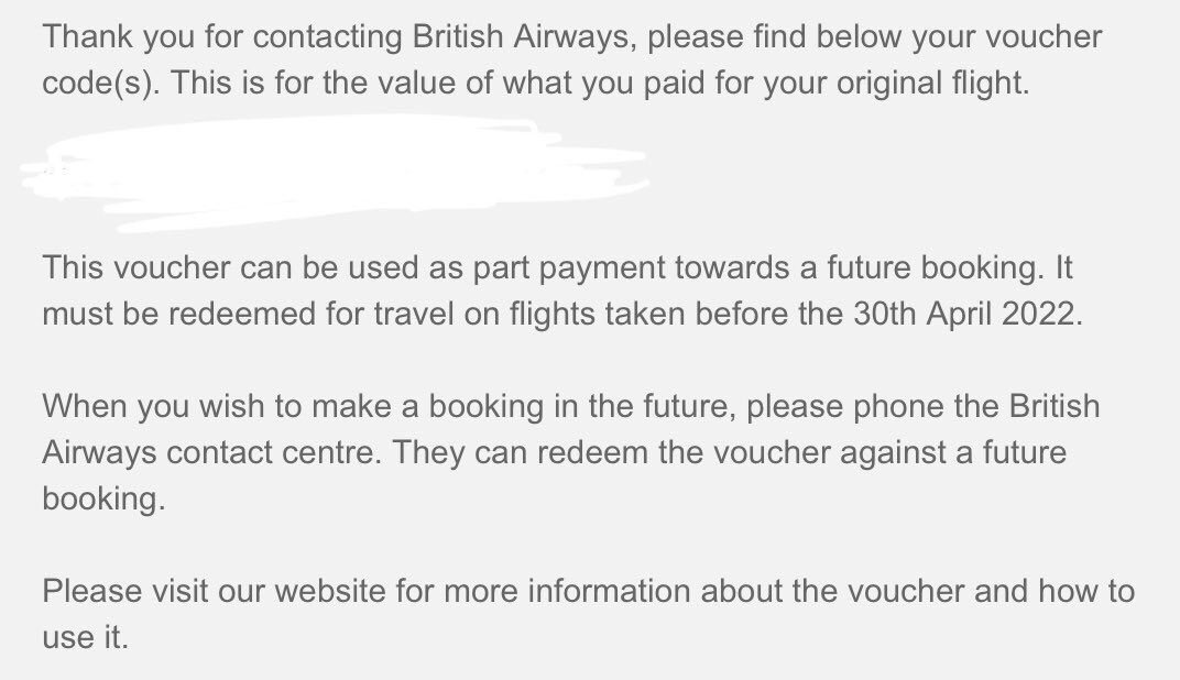 I’ve finally rec’d my  @British_Airways voucher for London to Istanbul valid until April 2022 but they don’t confirm the value. It should be worth £280 incl. £60 Avios part payment. Please make sure you keep your original booking confirmation and receipts.  #WalesAway