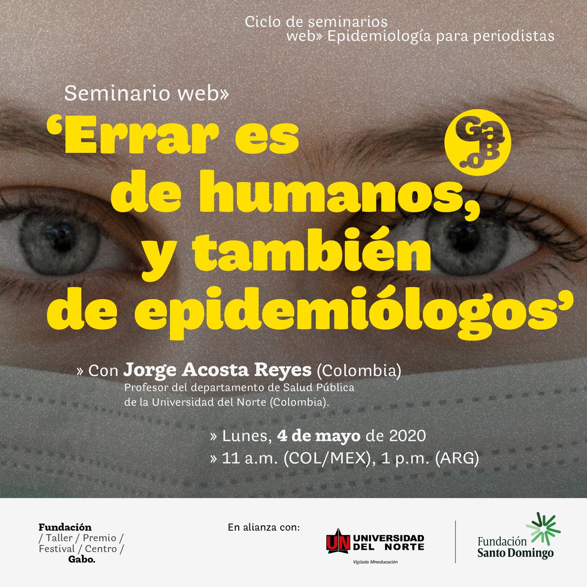FundacionGabo's tweet photo. Inscríbete sin costo a este seminario web con @jotacosta104, profesor de la @UninorteCO. La actividad es en alianza con la @UninorteCO y @F_Santo_Domingo ¡Inscríbete! 👉 https://t.co/yMGTap6vRP https://t.co/XEsM3TbDf6