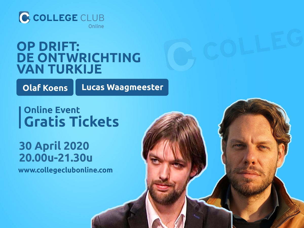 We gaan een avond uit. De eerste van vier colleges van <a href="/CollegeclubNL/">College-Club</a> - vanuit een echte 'Virtual Event Studio'

Morgenavond 20u: Turkije

Meld je aan op collegeclubonline.com