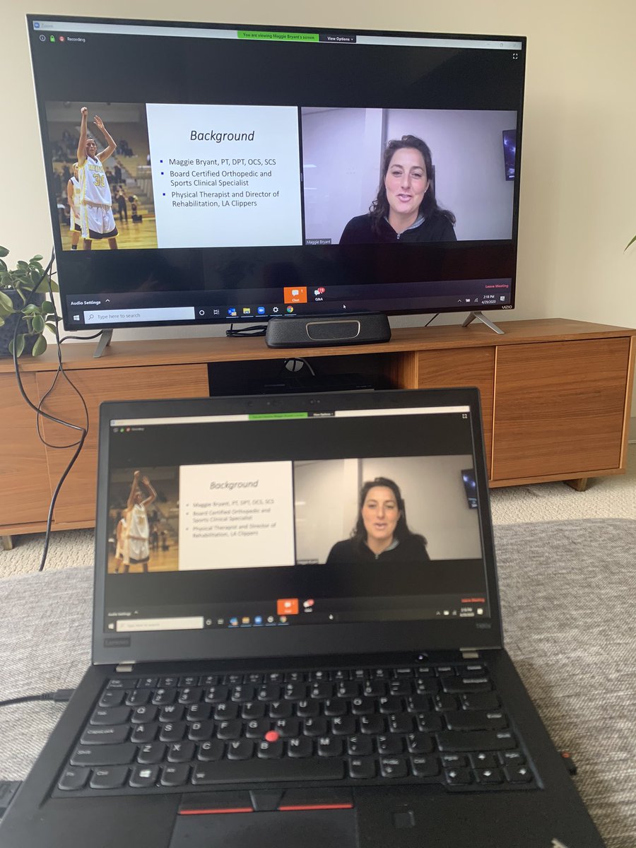 Great to see former <a href="/USCBKNPT/">USC Physical Therapy</a> resident and current <a href="/LAClippers/">LA Clippers</a> Director of Rehab <a href="/Bryant5Maggie/">Maggie Bryant</a> on the 3rd day at <a href="/sea_sportstech/">Seattle Sports Tech</a> <a href="/SoundersFC/">Seattle Sounders FC</a>. Great series! #FightOn #sportsci