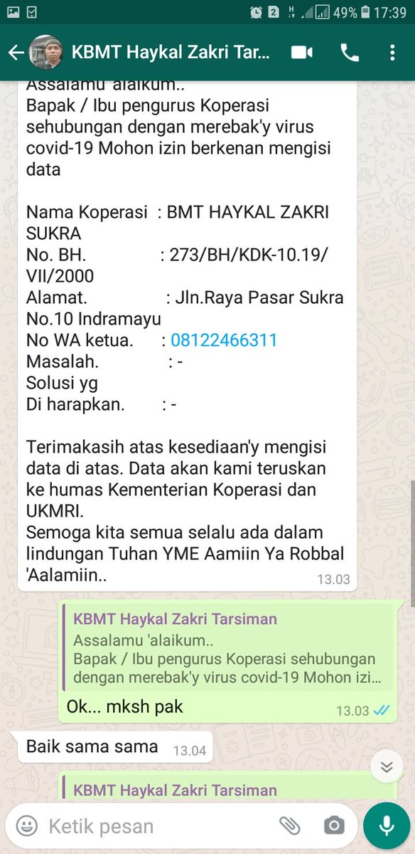 darsimse's tweet photo. Walau telat Upload,,, Kegiatan WFH dengan mendata Koperasi yang Terdampak Covid-19...
#cooperativecyberactivator
#ppklkemenkopumkri
#penyuluhkoperasi
#ppkljawabarat
#ppklindramayu
#covid_19 https://t.co/RS0uZQEh4F