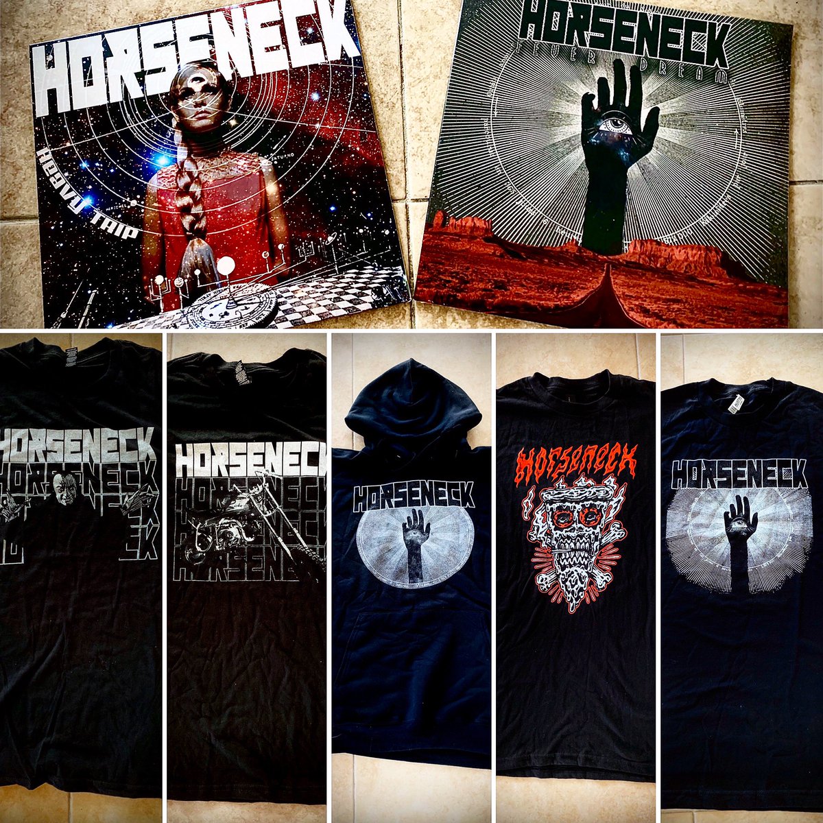 We have a bunch of merch that we are shipping. T shirts, sweat shirts, and vinyl.  Message us for details about prices and sizes. #stonermetal #stonerrock #metal #metalmusic #posthardcore #stayhome #staysafe