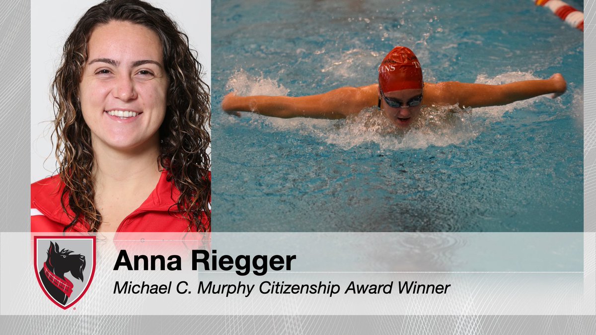 tartanathletics's tweet photo. This year’s Michael C. Murphy Citizenship Award winner is Anna Riegger from @CMUswimming. Anna is a great Tartan and her mark will remain on our community well beyond the time she spent in the pool and in our classrooms. #TartanProud #CelebrateTartans #VirtualCMU https://t.co/brgVVxbQTK