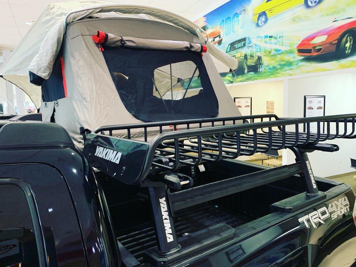 ToyotaMJ's tweet image. Adventure ready! Just built this 2020 Toyota Tacoma sport with tons TRD accessories, Yakima roof top tent and Toytec lift! #toytec #yakima #toyota #adventure #overland shop us now hickorytoyota.com