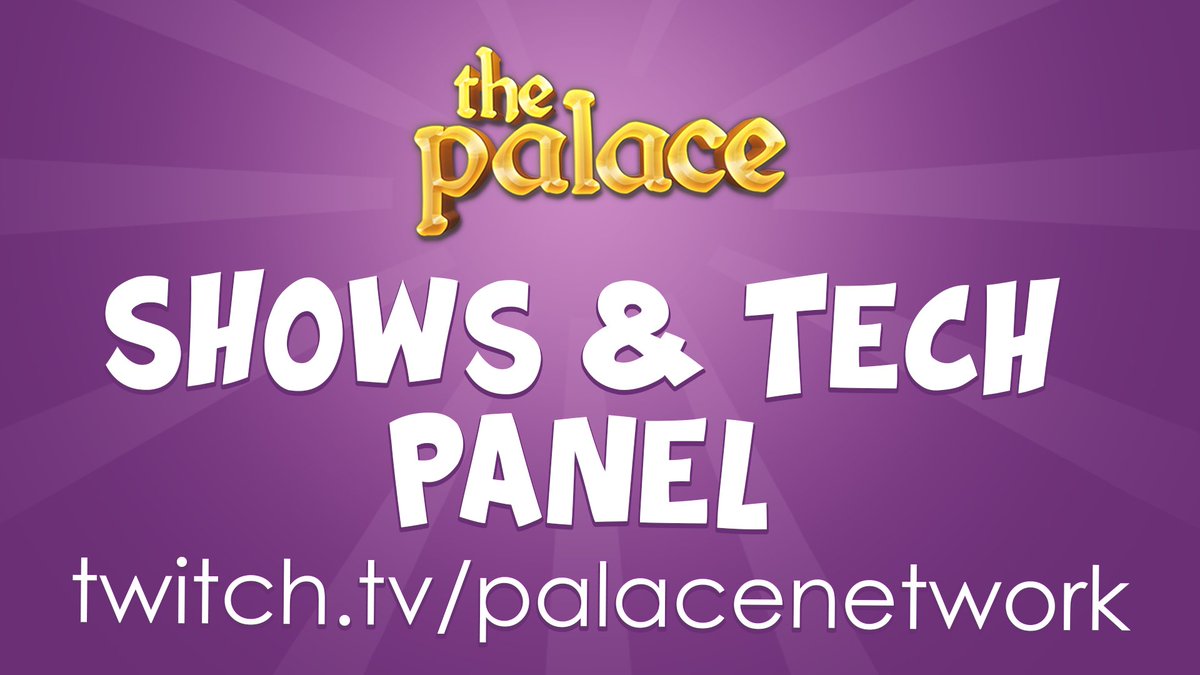 PalaceNetwork's tweet image. Are you interested in how we make our magic? 🌟 Tune into a live Shows &amp;amp; Tech team panel this Saturday at 1pm EST! Learn about the future, ask questions, and more! 

✨twitch.tv/palacenetwork ✨