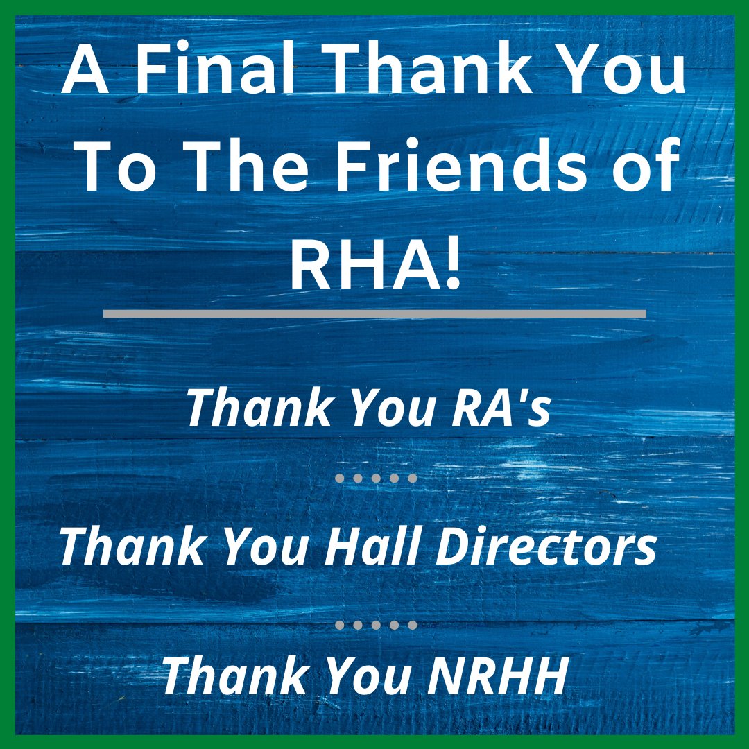 Hey Argos!
A final goodbye for the semester and a final thank you. Thank you RAs for attending events and meetings. Thank you Hall Directors for serving as advisors. And a special thank you to NRHH for all that you do!
Have a great summer Argos!