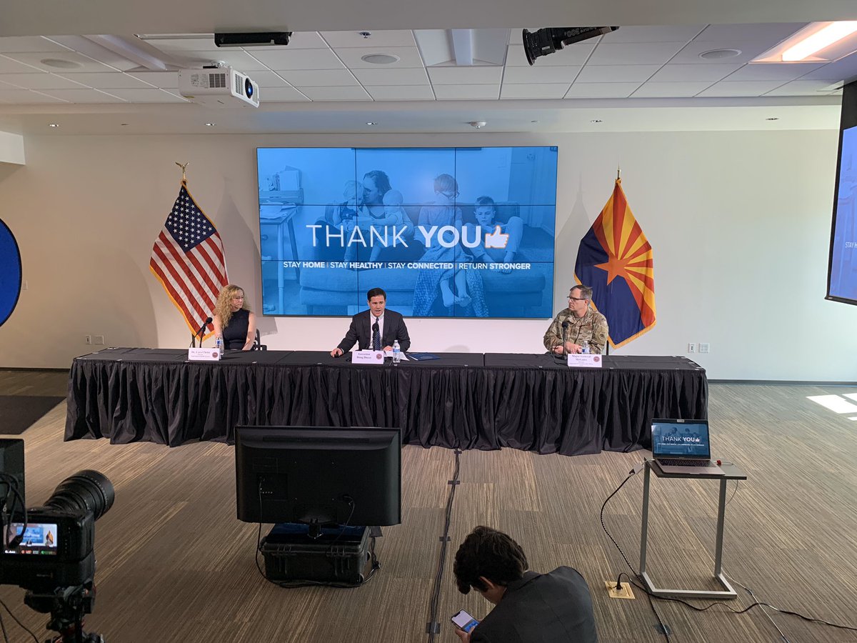 Gov. Doug Ducey holding press conference updating Arizonans on the latest COVID19 news across the state. #FOX10Phoenix