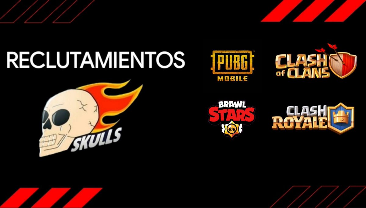 Estamos reclutando jugadores para los equipos competitivos de Clash of Clans, Clash Royale y PUBG. 
Para más información contactar con: @Giorgio_hg, <a href="/DsStiF/">☘𝕊𝕥𝕚𝔽☘</a> o @DeyViT_09 
Nos ayudan con su RT.