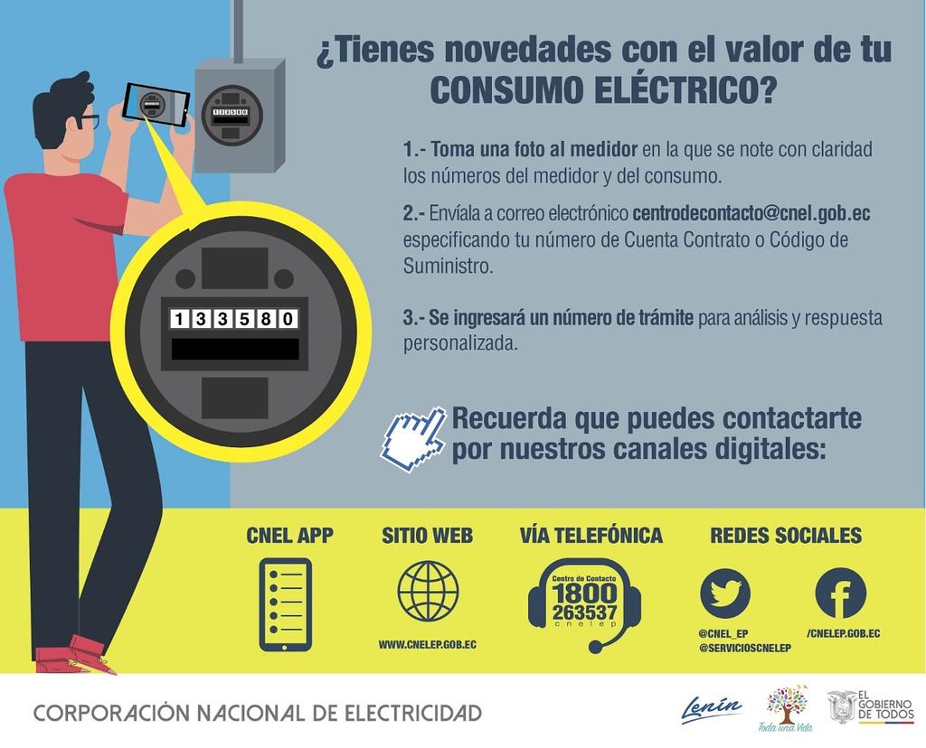 Servicios Cnel Ep على تويتر Sectoresquetrabajanporti Tienes Novedades Con El Valor De Tu Consumo Electrico Envianos Una Foto Del Medidor A Centrodecontacto Cnel Gob Ec Revisaremos Y Responderemos Quedateencasa Mas Informacion Aqui Https