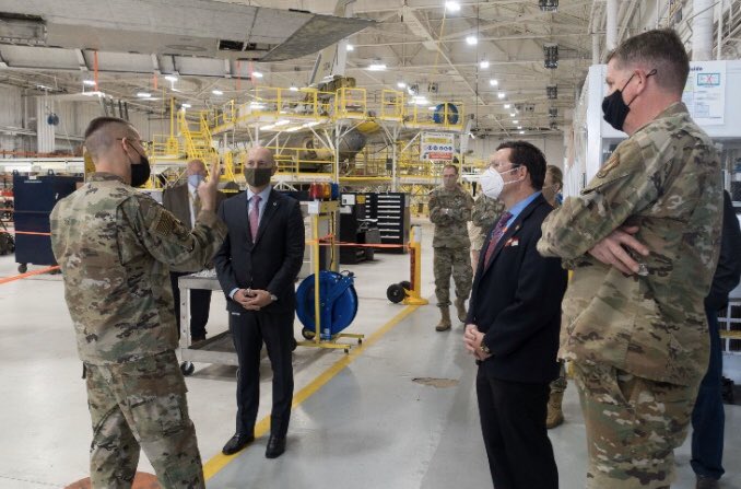 Thank you <a href="/GovStitt/">Governor Kevin Stitt</a> for joining me <a href="/Team_Tinker/">Tinker AFB</a> today. I’m proud of these Airmen and our Air Force civilian workforce as they’ve responded to this crisis with tremendous courage... Each one of them has helped ensure long-term mission success!