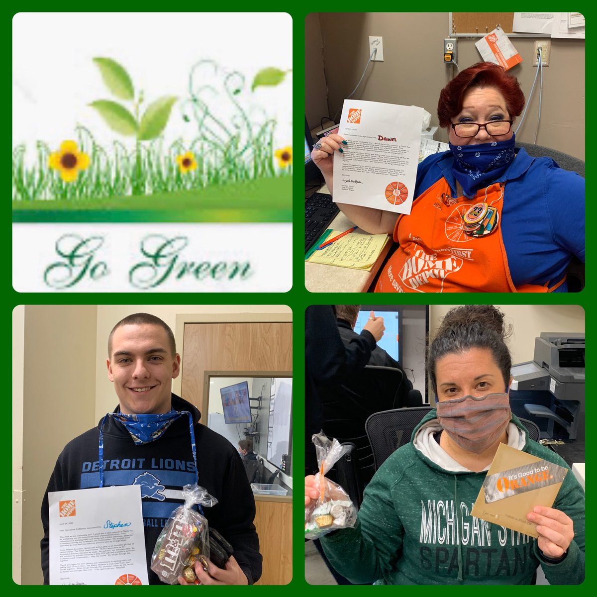 Home2734's tweet image. Green Week Going Strong! Even Had a New Hire Wear Green to Orientation to Join In! 😁 @RobertDennison1 @SallyGansior @XKerrigan @HDKevinH @kim_hughes66 @kim_foster22713 @mamark1963 @PenczakHarry @AngeloTasios #MWSpringspiritweek