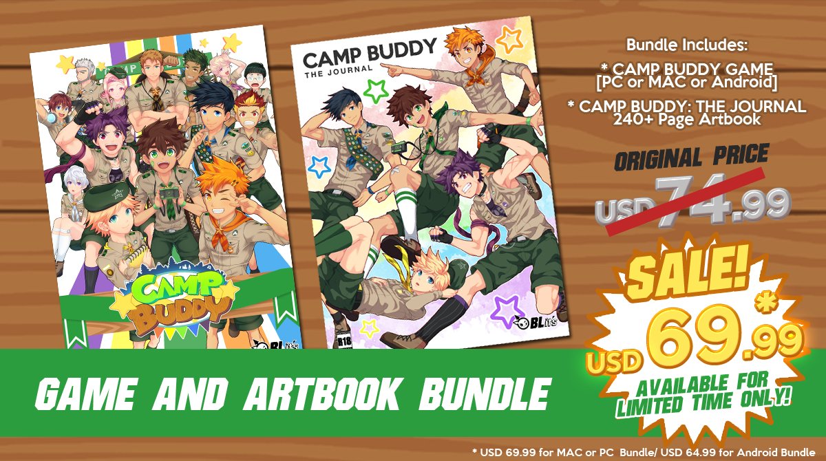 The Camp Buddy Journal and game bundle sale will be ending this Friday (05/...