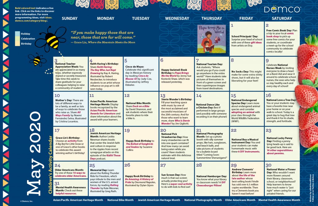 MrsMarez_PK's tweet photo. I recently came across these amazing monthly activity calendars from @demco. They are seriously the best and I love shining light on like minded companies that want the best for our kids! #PreKLearning #AdventuresInPreK https://t.co/CV4oI5b5tm