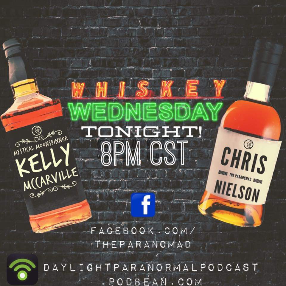Tonight!!! A special edition episode of Daylight! Not just because it’s on a Wednesday, but it’s a paranormal whiskey Wednesday with <a href="/theparanomad/">Chris Nielson</a> !! Grab your drinks and tune in! Live chat!!! Spooky shit and shenanigans are sure to ensue! 👻🎙🤙

Live on Facebook and Podbean!!