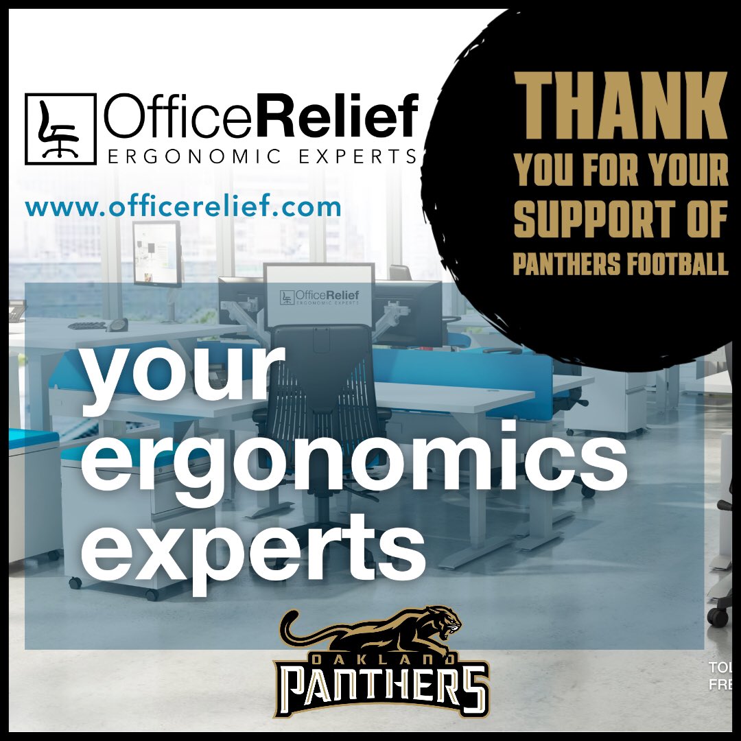 PanthersIFL's tweet photo. We would like to thank @Office_Relief for their support during our inaugural season. 

For more information on partnering with the panthers please visit https://t.co/LtJeUAnvsC
 
#WeHitDifferent #IFL2020 https://t.co/iOs7SfrZGC
