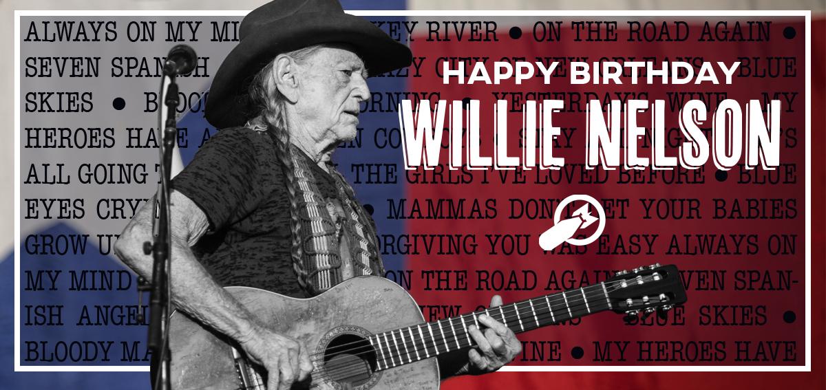 With over 140 albums and 87 years to his name, we want to wish Texas hero Willie Nelson a Happy Birthday!  