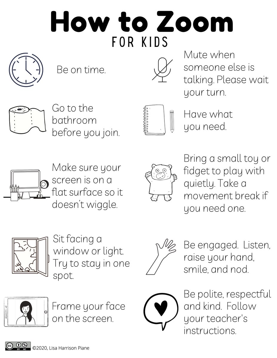 LHarrisonPiane's tweet image. Thank you Lucy Gray @elemenous for always inspiring  professional generosity.  Here&apos;s another infographic I created, How to Zoom For Kids, in collaboration with counselors and administrators, to help our youngest learners in Nursery-Grade 2. @zoom_us #RemoteLearningTips