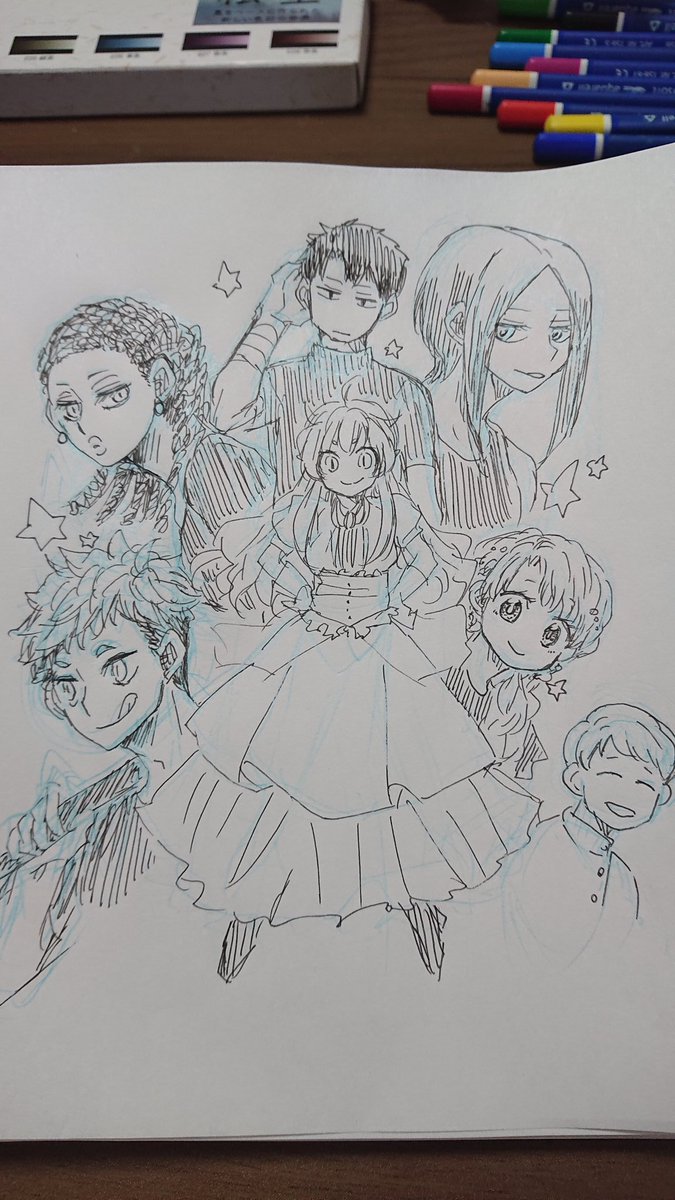 友達の描いた小説が面白すぎて勝手にファンアート✨ 