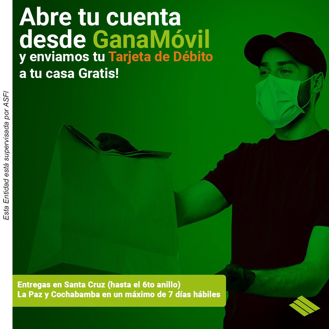 Ahora puedes abrir tu cuenta desde GanaMóvil, sin salir de casa!
Descarga GanaMóvil YA!!!