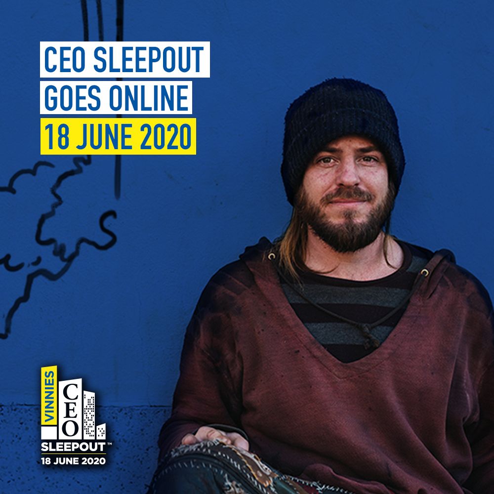 CEOSleepout's tweet image. #CEOSleepoutAU is going online! Support for those facing homelessness is needed more than ever. Join us on 18 June for an online event to raise millions for crisis accommodation, food, healthcare and counselling for Australia’s most vulnerable people 📲 buff.ly/3f31Uvl