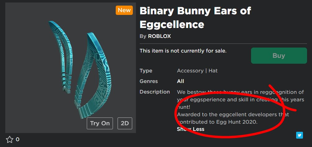 Roblox Notifier On Twitter New Hat Binary Bunny Ears Of