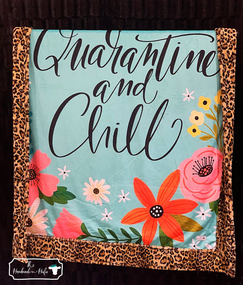 handmadeheifer's tweet photo. Quarantine &amp; Chill while wrapped up in the coziest &amp; cutest minky blanket 😜❤️

Available LIVE on Facebook tonight at 7pm, CST. https://t.co/PZ2iLagrpV