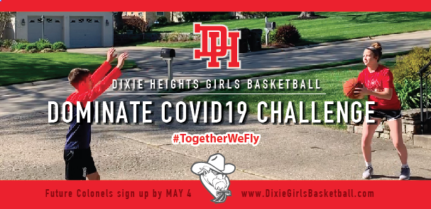DHGirlsBBall's tweet photo. Future Lady Colonel Ballers: Sign up for our “Dominate Covid19 Challenge” at https://t.co/DklANEPsMG (Signup to Dominate Covid tab) by May 4. We’ll sharpen skills, grow &amp; #TogetherWeFly https://t.co/yXSh2zlwg0