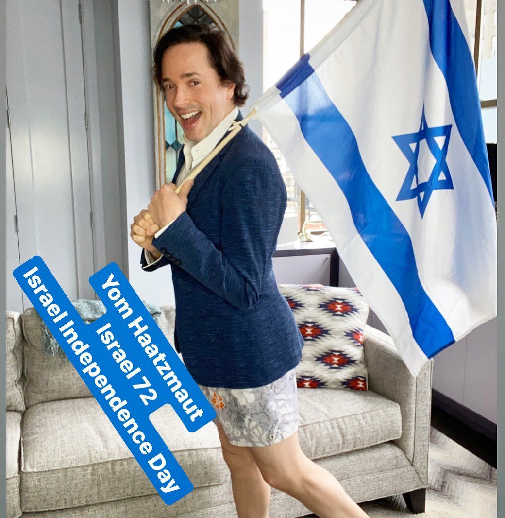 While only the top part of me is on the Zoom Video Calls...All of me is celebrating Israel! 🇮🇱 #Israel72 #YomHaatzmaut2020 #HappyBirthdayIsrael #israelindependenceday . . . . . . . . . . #YuvalDavid #Israel #israeli #israelimen #israelindependence #israel…