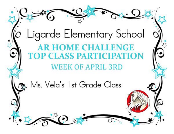 mvela85's tweet photo. Congratulations to my kiddos for being Top AR readers campus wide in the at home challenge. #readers #distancelearning #proudteacher @DunivantTina @avina_patricia @ligardelisd https://t.co/EOsfvOwaXR