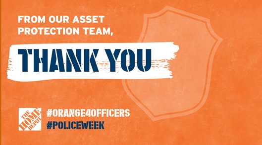 BeauTrammel's tweet photo. Thank you Tulsa Police Department for all that you do to protect us at Home Depot. We appreciate you!#Orange4Officers #PoliceWeek https://t.co/sN6f3UoIcP