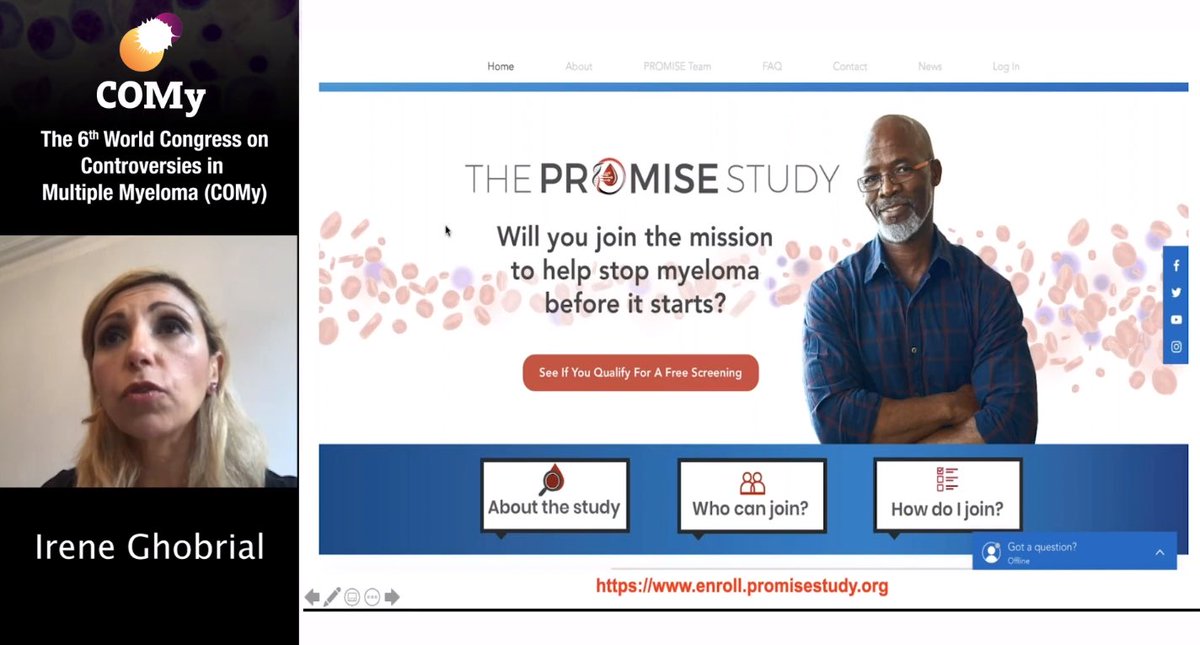 AuclairDan's tweet photo. @IreneGhobrial at @COMyCongress #COMY20 providing an update on important direct-to-patient #myeloma initiatives @PromiseStudy and #PCROWD. Crucial to make patients part of the equation. Proud to be collaborators @theMMRF https://t.co/2muLB47UwW
