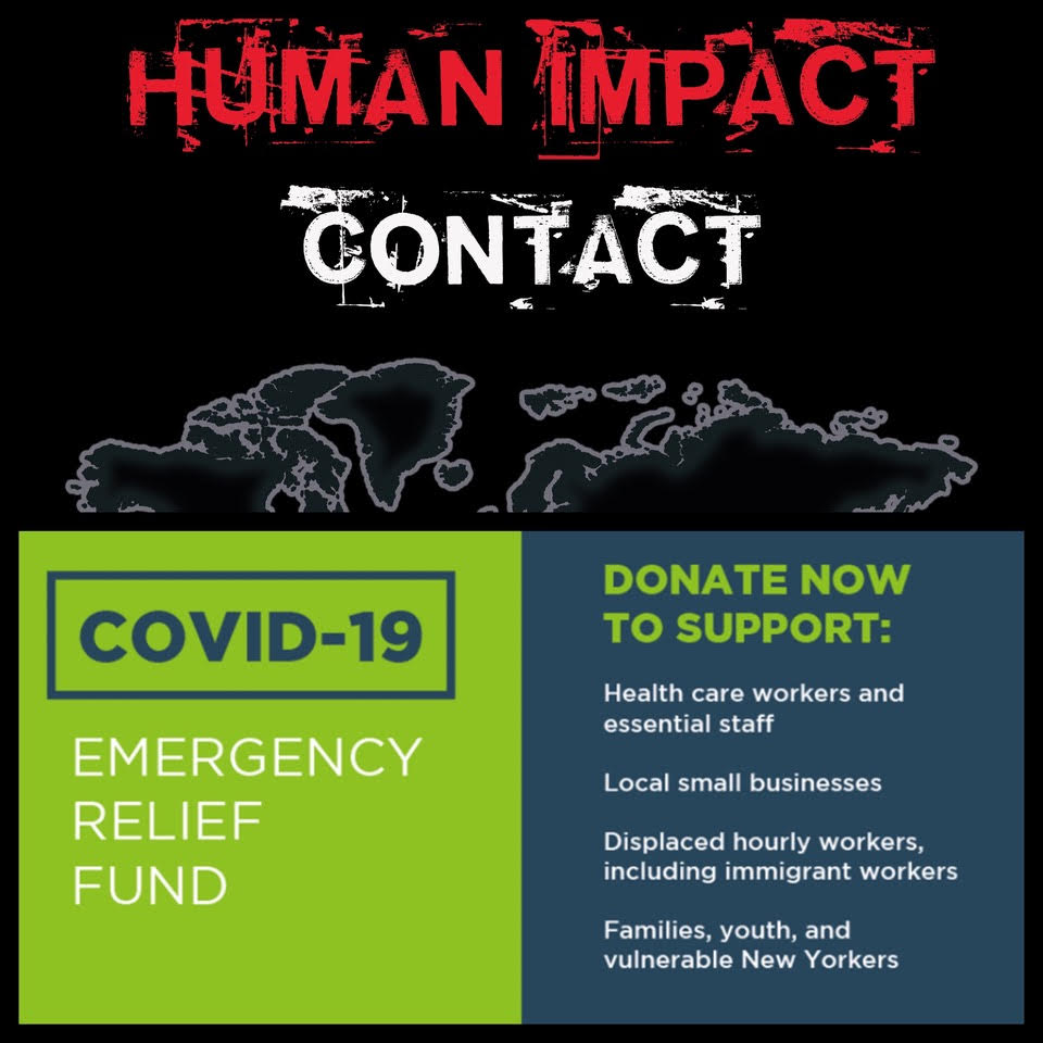 Thanks for all video contributions and support for our single CONTACT. All proceeds to date have been contributed to NYV COVID 19 Emergency Fund. Link to Fund: tinyurl.com/tnvhk7v and link to Contact: smarturl.it/HIContact
