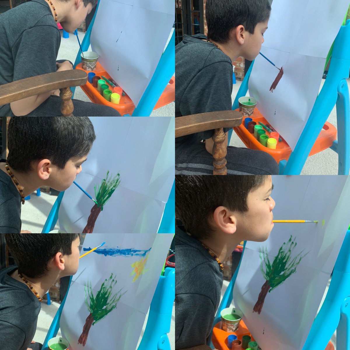 YH_ArtDesign's tweet photo. I am so impressed and touched by the effort and determination shown by #yorkhouseY6 @YorkHouseSch in trying the challenging techniques involved in mouth painting after seeing the skilled work of @henryfraser0 #theyorkhouseway #keepcreativeYHS #acceptandadapt https://t.co/wkHYlgNfxX
