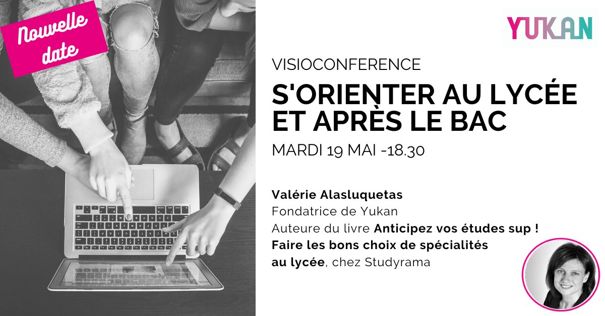 RDV mardi 19 mai 📅à 18h30 pour une visioconf spéciale #orientation au #lycée
▪️l’essentiel sur les choix de spécialité et Parcoursup 
▪️des conseils pratiques à appliquer dès la 2nde et la 1ère 

Inscrivez-vous et venez poser vos questions
C'est par ici⤵️
bit.ly/2zgeJlK