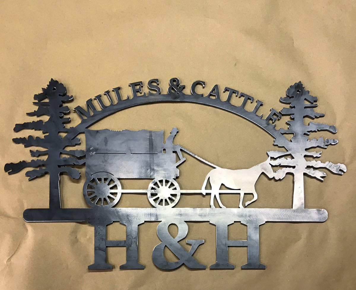 MCWeldingTx's tweet photo. Finished H&amp;H ranch sign. If your need of a sign or any custom item please feel free to message us for a quote! #mcweldingtx #ranchsign #sign #ranch #farm #cattleranch #cattlefarm #texasfarm #texasranch #mules #cattle #beef #horses #horsefarm #huntinglodge #cabin #lodge https://t.co/iNf08JVJ70