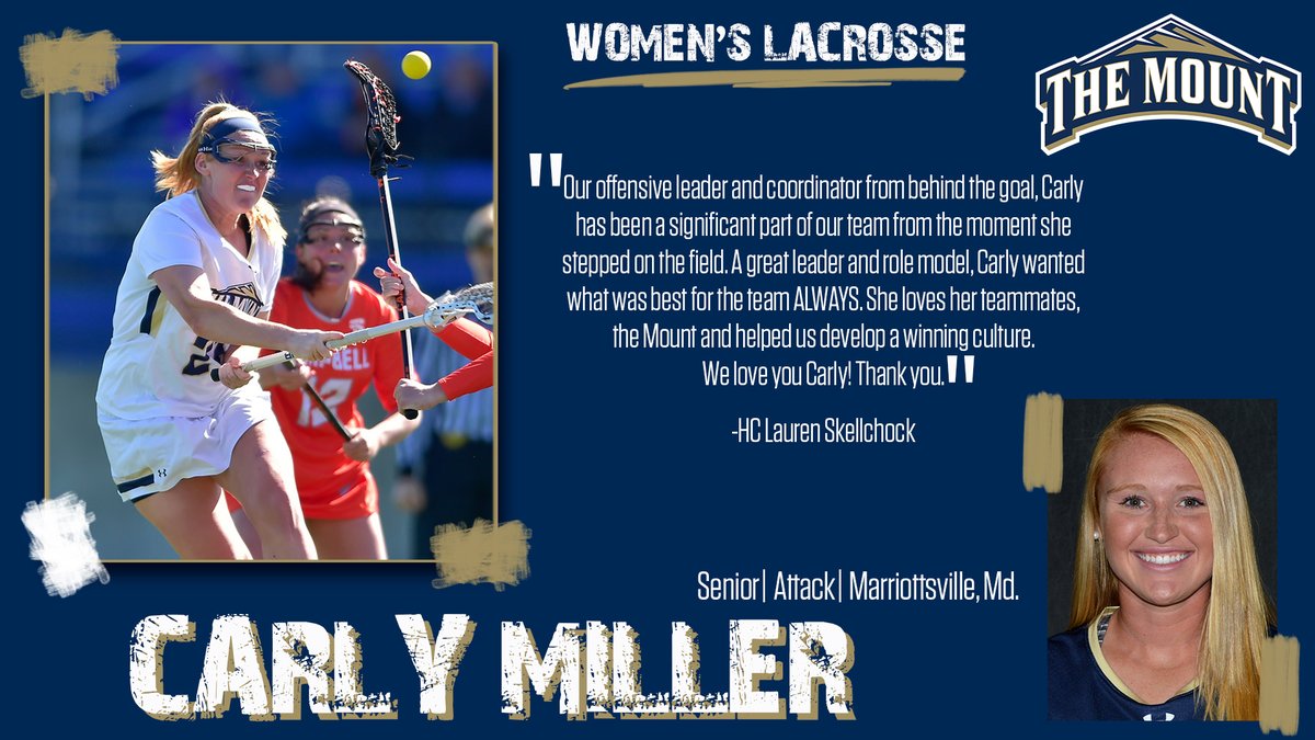 Today we honor these seniors!

Maggie deTar - <a href="/Mount_SwimDive/">Mount St. Mary's Swimming & Diving</a> 

Justin Kimble - <a href="/MountXCTF/">Mount St Mary's XCTF</a> 

Joe Bethke - <a href="/Mount_MLAX/">Mount St. Mary's Men's Lacrosse</a> 

Carly Miller - <a href="/Mount_WLAX/">Mount Women’s Lacrosse</a> 

#MountSeniorDay | #ClimbTHEMOUNTain