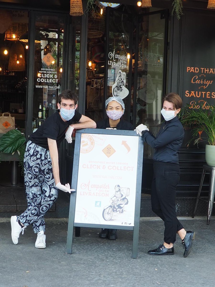 Déconfinement jour 4 et la team à le big smile 🔥
👉🏻 11h30/14h30-18h30/21h30 
👉🏻 7j/7 
Et toujours disponible en #livraison, à emporter ou click &amp; collect ⚡️
#mamierestaurants #yaaithai #DeconfinementJour4 #thaifood  #paris