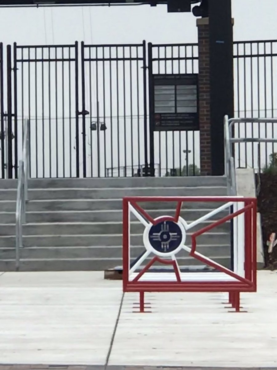 Check out these awesome new bike racks at at Riverfront Stadium <a href="/WindSurgeICT/">Wichita Wind Surge</a>