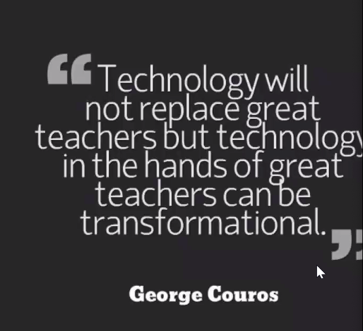 awillis2's tweet photo. I was reminded of this great quote from George Couros at this morning's meeting! #elmused #mused https://t.co/jXlBrD1rVt