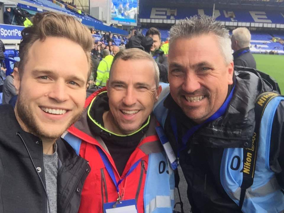 Happy birthday Olly Murs, this was a big day when you met two top photographers at Goodison Park 