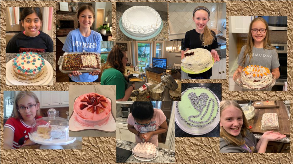 Yesterday we baked cakes together and here are some of the amazing results! It was a sweet treat to bake with these <a href="/EubanksDragons/">Eubanks Intermediate</a>. They impress me in all things that they do! So proud to be their teacher. 🍰💚🖤