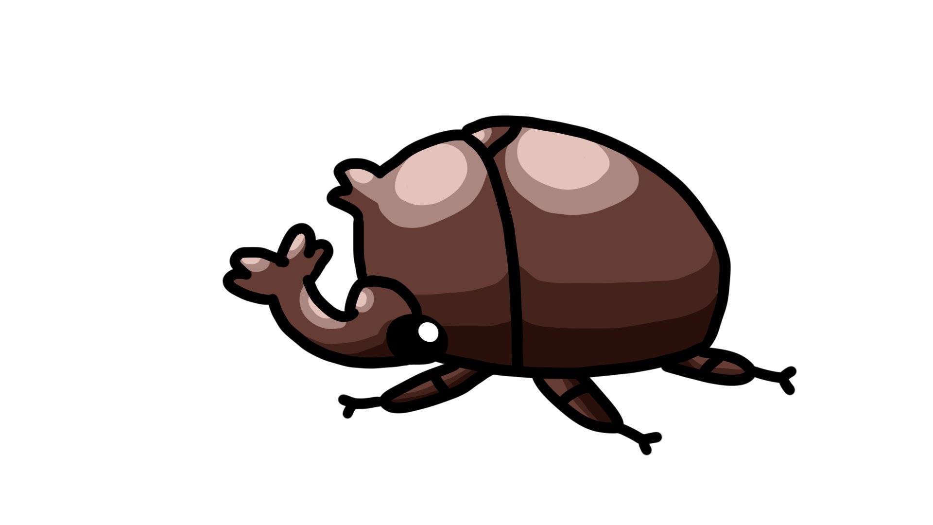 Vカブトムシ Vtuber4年生 デフォルメしたカブトムシとクワガタムシを描いてみました それぞれ何が何かわかりますか