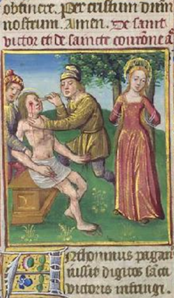 executedtoday's tweet photo. "Now go away in the peace of God, which shall be between you and me, go back to the place where you came from" -part of a medieval prayer to Saint Corona, whose feast day today is https://t.co/b2olildLwk
