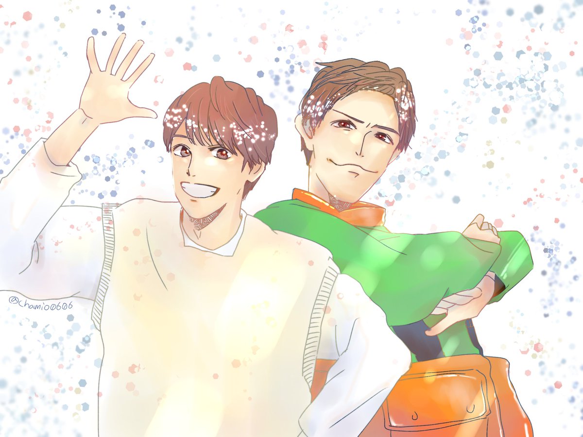 やさしいゆういちろうお兄さんも かっこいいゆういちろうお兄さんも どっちもありが ちゃーのイラスト