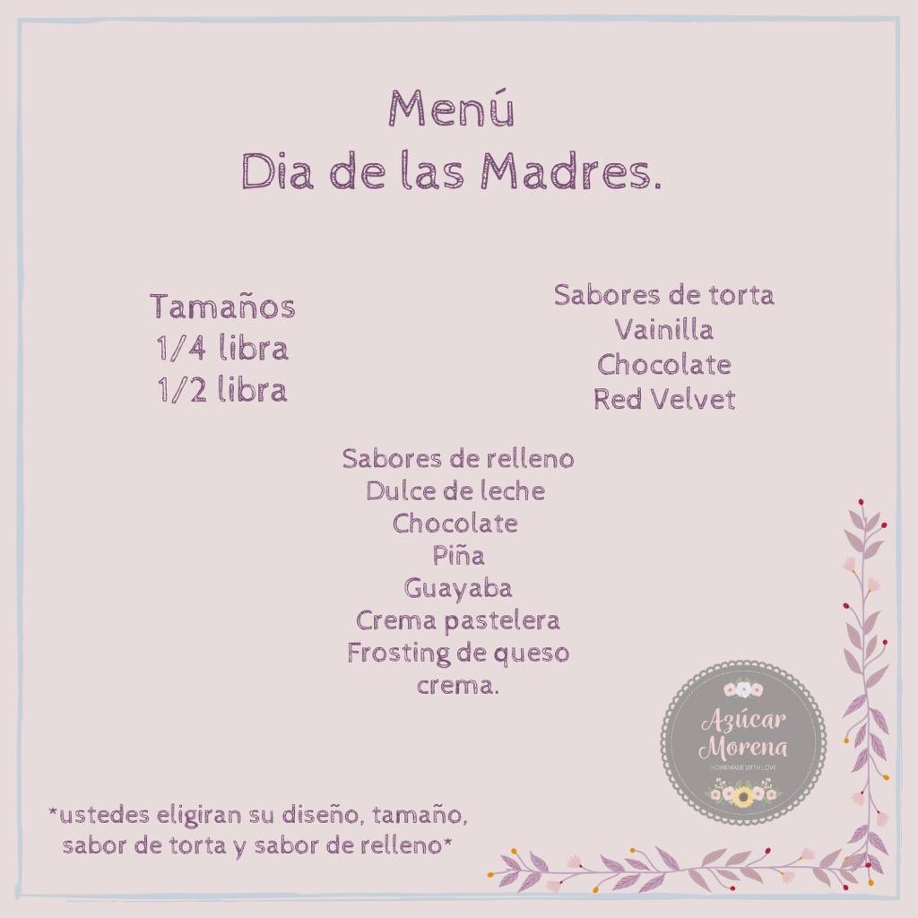 _isfreak's tweet photo. Mi gente por si quieren regalarle un pastel bien bonito y rico a su mami, abuela, hermana, tía etc 💕 https://t.co/54lIWPchZE