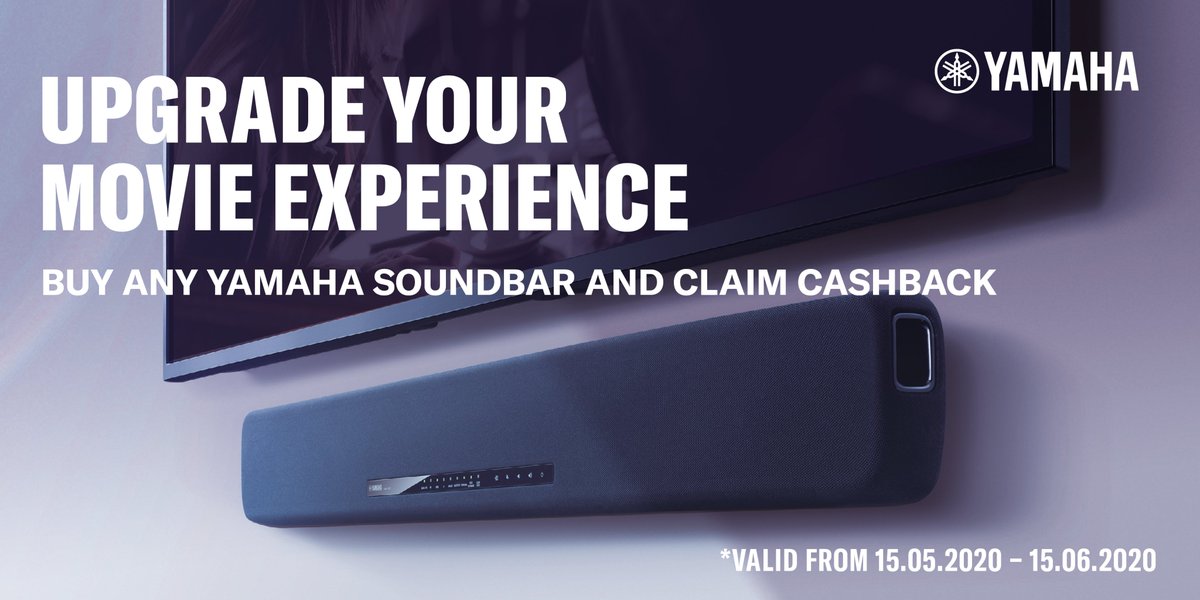 Buy any Yamaha soundbar and claim cashback. Visit europe.yamaha.com/cashback. 

#YamahaCashback #HomeAudio #UpgradeYourMovieExperience