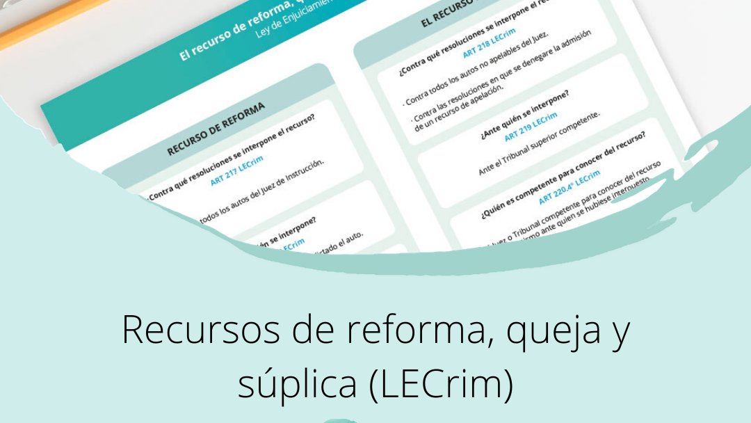 GoKoan's tweet photo. ¿Todavía tienes dudas sobre los recursos de reforma, queja y súplica de la Ley de Enjuiciamiento Criminal? 😣Las resolvemos con un #opoesquema➡️ https://t.co/CyvEclMDCS #oposiciones #opositar #ope #oep #age #gva #cam #justicia #auxilio #tramitacion https://t.co/gf8nXHeW0O